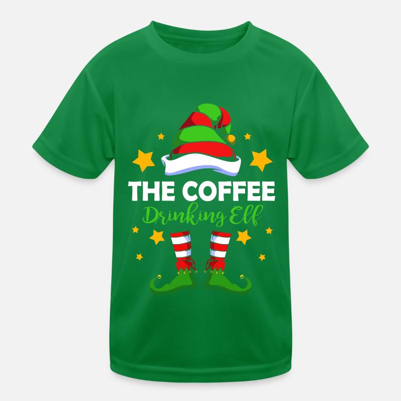 Elfe Elf Weihnachtsgeschenk Kaffee Kinder Funktions-T-Shirt