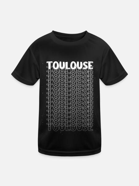 Toulouse Deutschland Stadt Schrift Skyline Heimat - Kinder Funktions-T-Shirt - Schwarz - Vorne