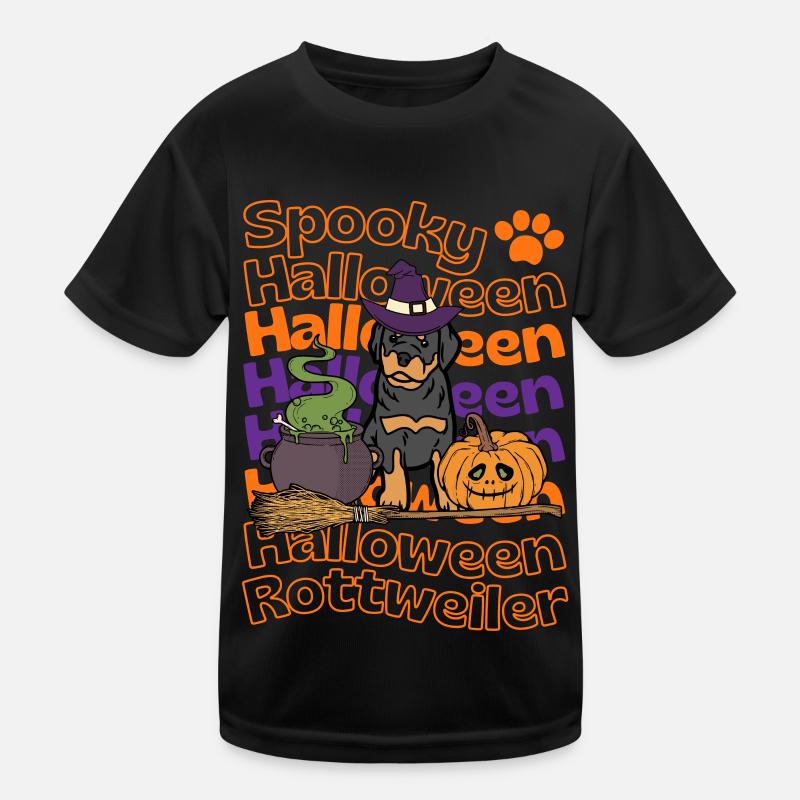 Mignon Rottweiler Halloween Costume Chien T-shirt sport Enfant