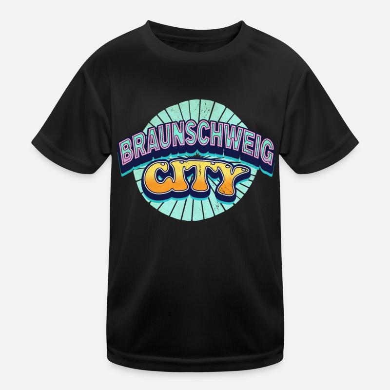 Braunschweig Germany Font Pop Art Comic Kids Functional T-Shirt