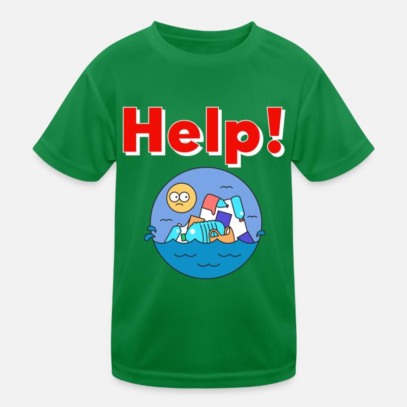 Plastic Environmental Protection Kids Functional T-Shirt