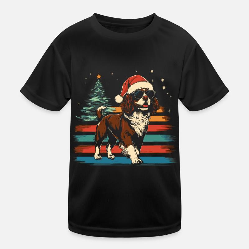 Chapeau de Noël Cavalier King Charles Spaniel T-shirt sport Enfant