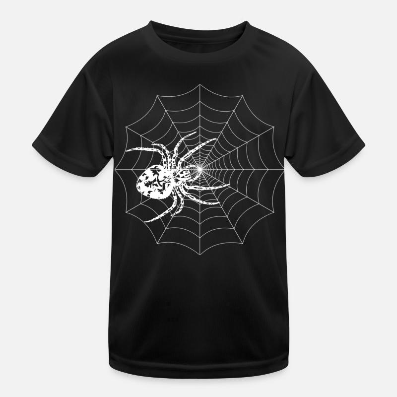 Spinne - Kinder Funktions-T-Shirt - Schwarz