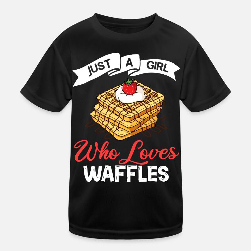 Waffle Waffle Waffle Pancakes Funny Kids Functional T-Shirt