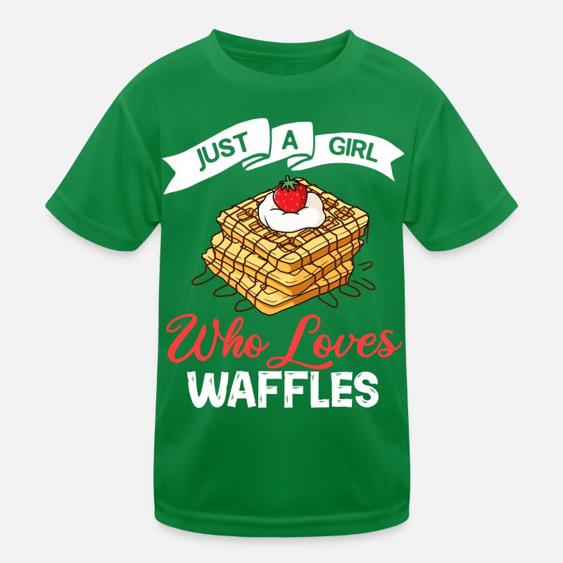 Waffle Waffle Waffle Pancakes Funny Kids Functional T-Shirt