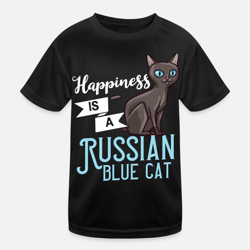 Russe chat chat de chat domestique chat chat propriétaire T-shirt sport Enfant