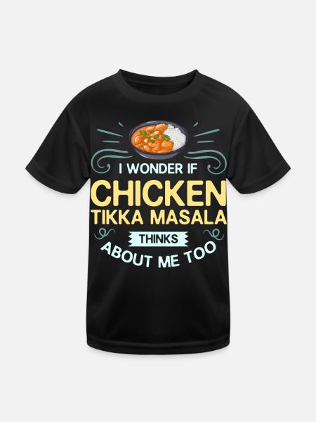 Chicken tikka masala CTM Indisches Essen Curry - Kinder Funktions-T-Shirt - Schwarz - Vorne