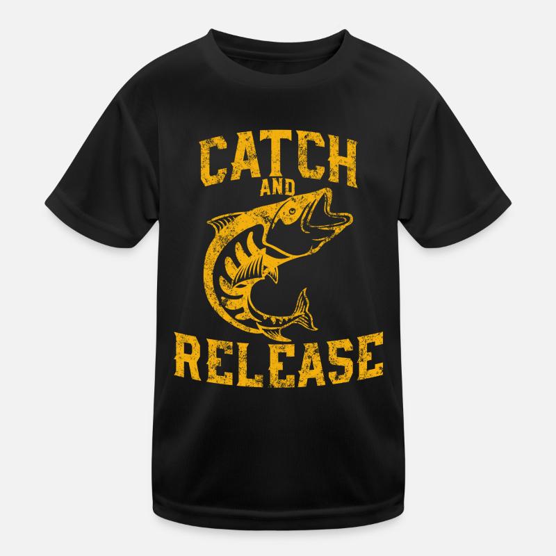 Für richtige Angler - Catch and Release Kinder Funktions-T-Shirt