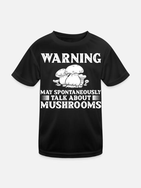 Cueillette de champignons Cueillette de champignons Science des champignons - T-shirt sport Enfant - noir - Devant