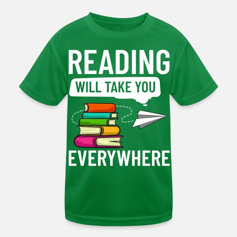 Reader Book Read Bookworm Librarian Kids Functional T-Shirt