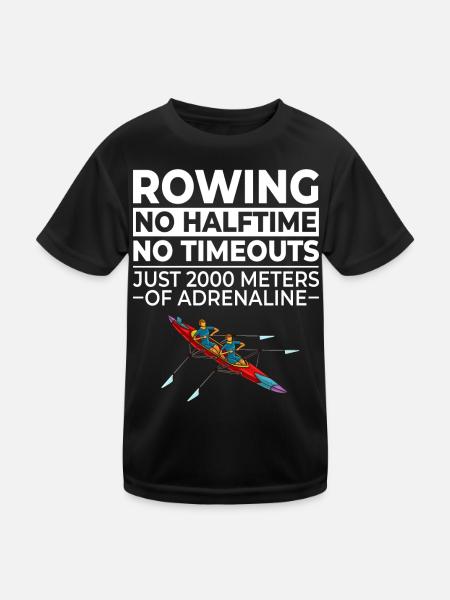 Aviron Drôle de pagaie Aviron Rameur de bateau - T-shirt sport Enfant - noir - Devant