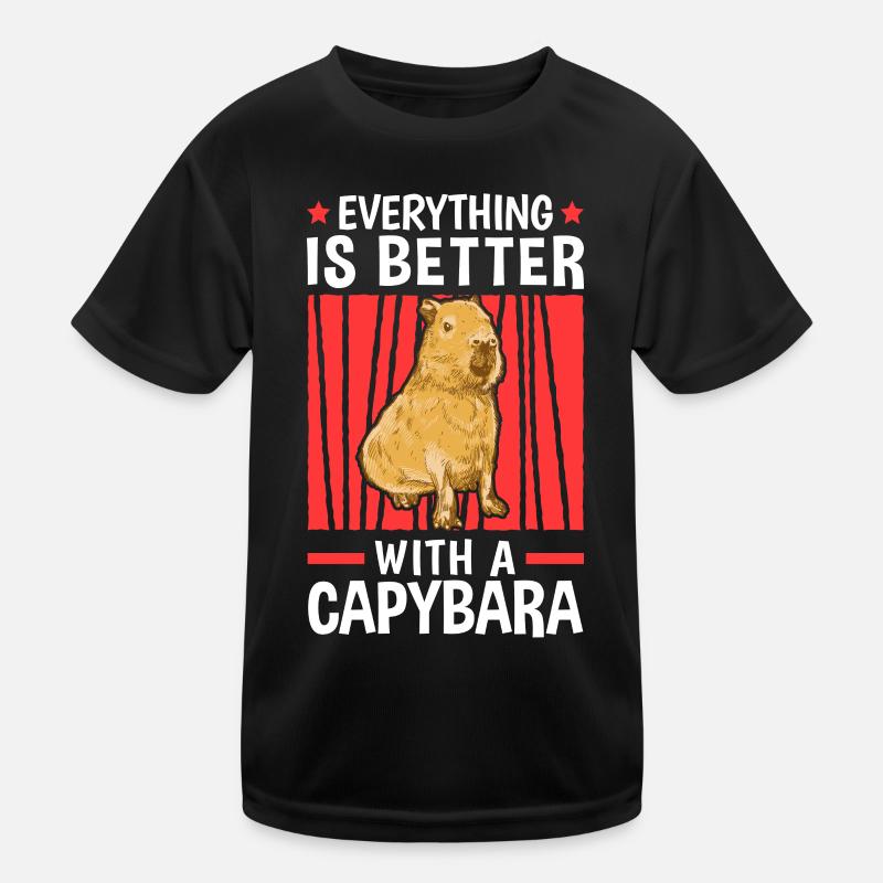 Tout va mieux avec le capybara de Capybara T-shirt sport Enfant