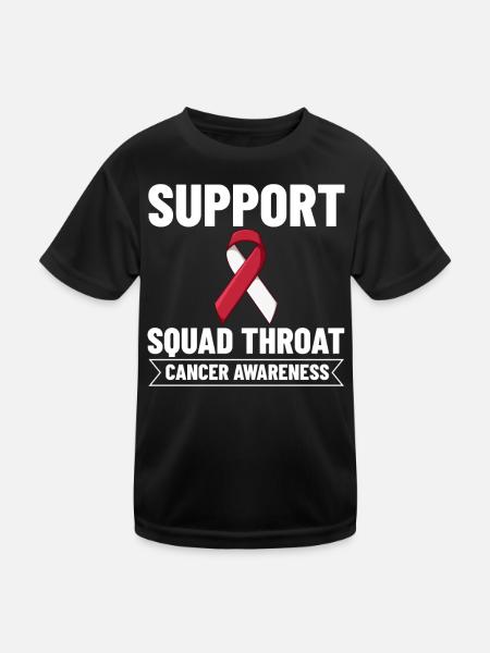 Head Neck Carcinoma Cancer Ribbon Chemo - Kids Functional T-Shirt - black - Front
