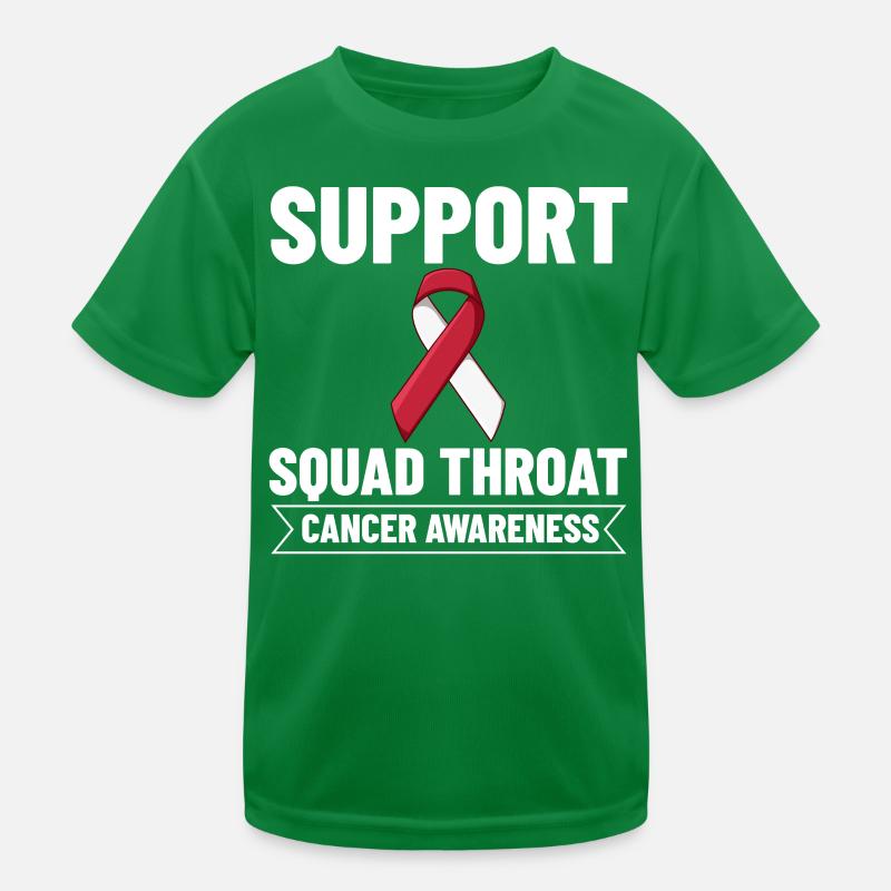 Head Neck Carcinoma Cancer Ribbon Chemo Kids Functional T-Shirt