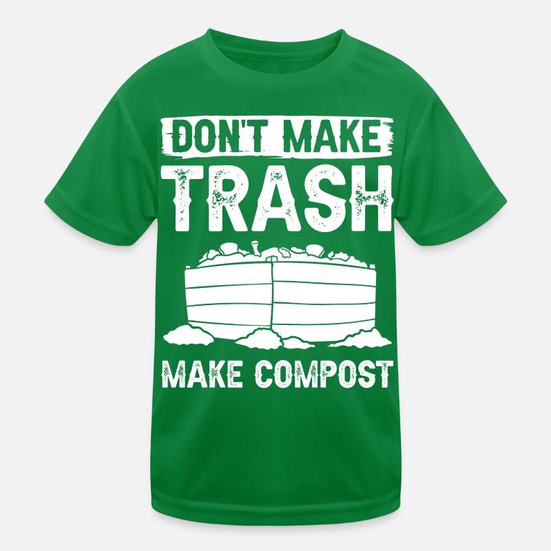 Composting Compost Worm Waste Kids Functional T-Shirt