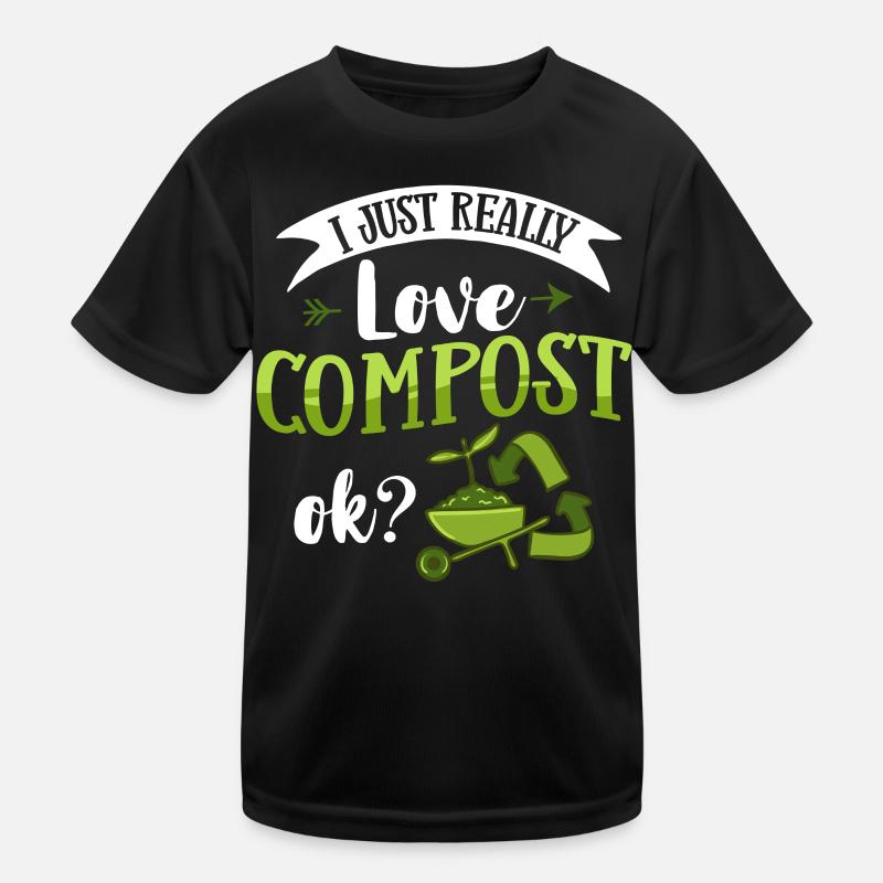 Kompostierung Kompost Wurm Abfall Kinder Funktions-T-Shirt