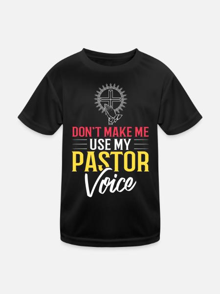 Pfarrer Kirche Minister Geistlicher Christ Jesus - Kinder Funktions-T-Shirt - Schwarz - Vorne