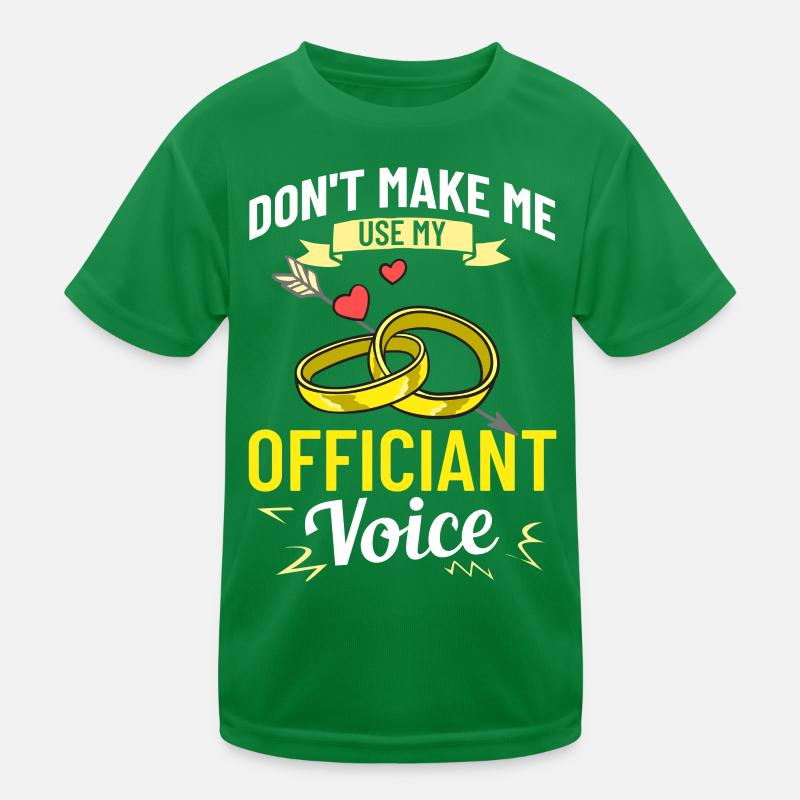 Trauungsleiter Eheoffizier Priester Pfarrer Ehe Kinder Funktions-T-Shirt