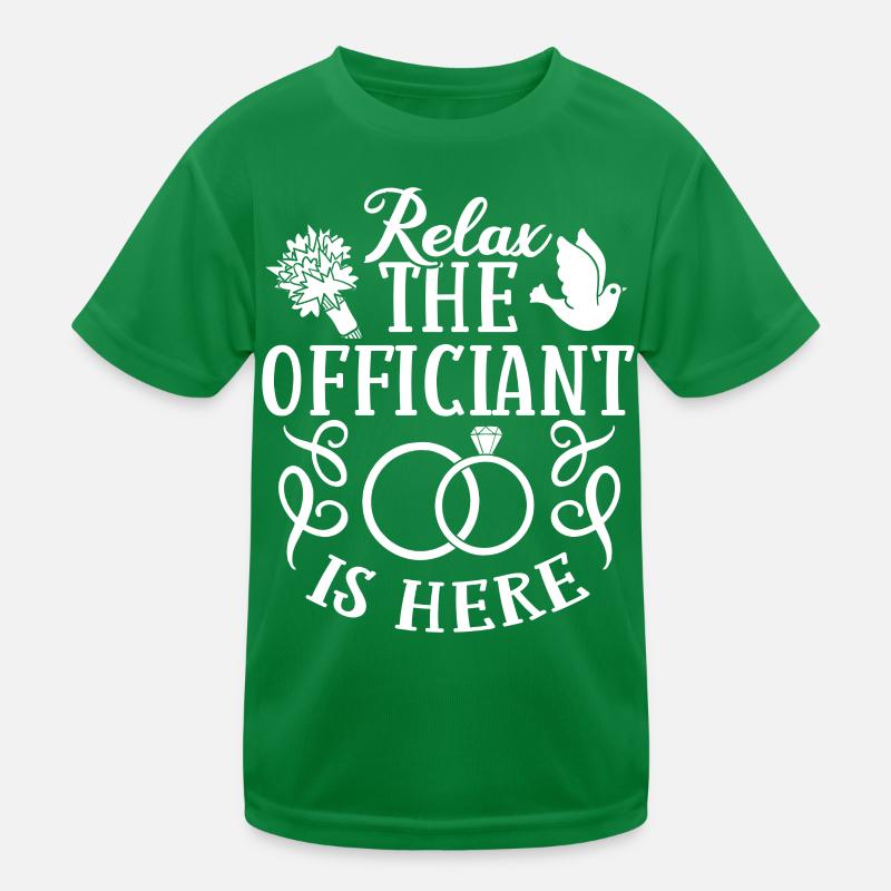 Trauungsleiter Eheoffizier Priester Pfarrer Ehe Kinder Funktions-T-Shirt