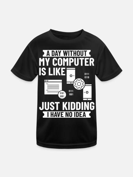 Programmierer Programmieren Computerentwickler Pc - Kinder Funktions-T-Shirt - Schwarz - Vorne