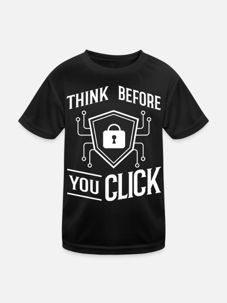 Cyber Security Information Computer Sicherheit - Kinder Funktions-T-Shirt - Schwarz - Vorne