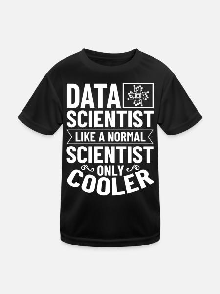Datenwissenschaftler Data Science Wissenschaft - Kinder Funktions-T-Shirt - Schwarz - Vorne
