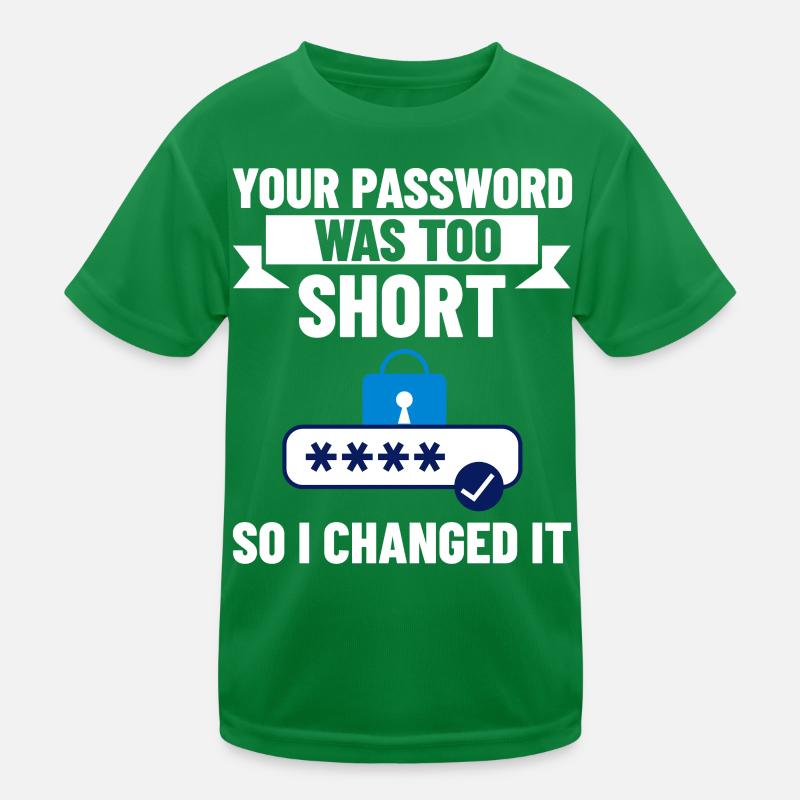 Mot de passe Pirate de sécurité Piratage informatique T-shirt sport Enfant