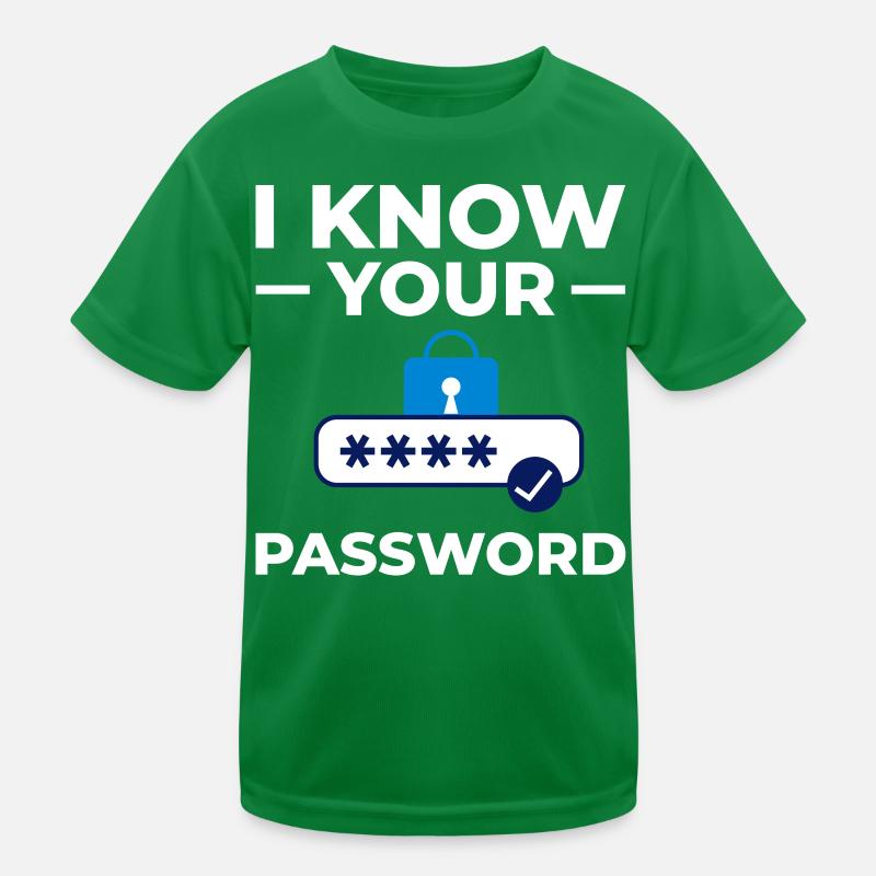 Mot de passe Pirate de sécurité Piratage informatique T-shirt sport Enfant