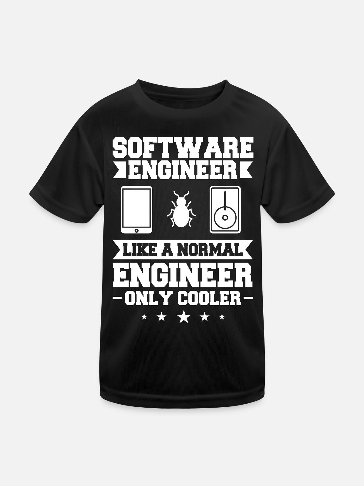 Software Engineering Softwaretechnik Ingenieur - Kinder Funktions-T-Shirt - Schwarz - Vorne