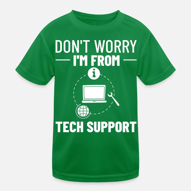 Tech Support IT Technischer Hilfe Helpdesk Kinder Funktions-T-Shirt