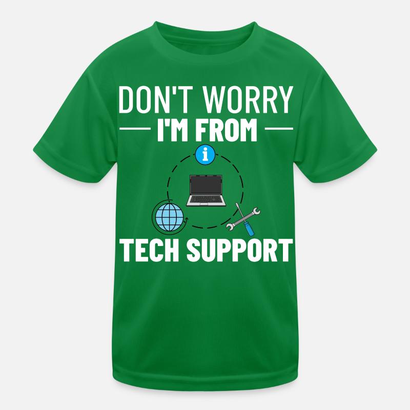 Tech Support IT Technischer Hilfe Helpdesk Kinder Funktions-T-Shirt