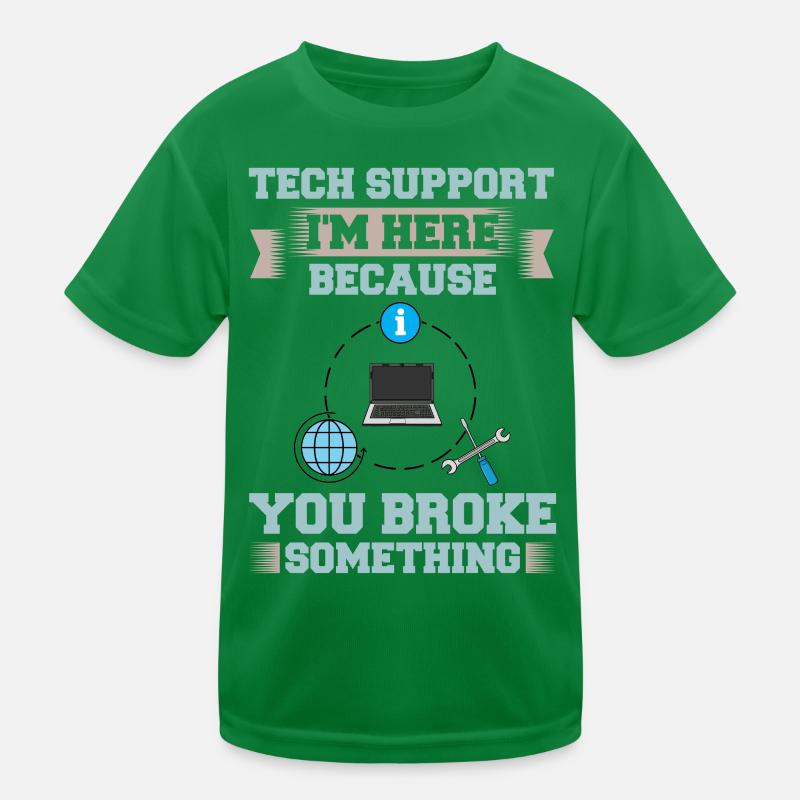 Tech Support IT Technischer Hilfe Helpdesk Kinder Funktions-T-Shirt