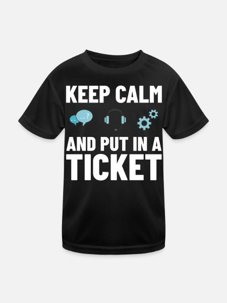 Support technique Assistance technique informatique Helpdesk - T-shirt sport Enfant - noir - Devant