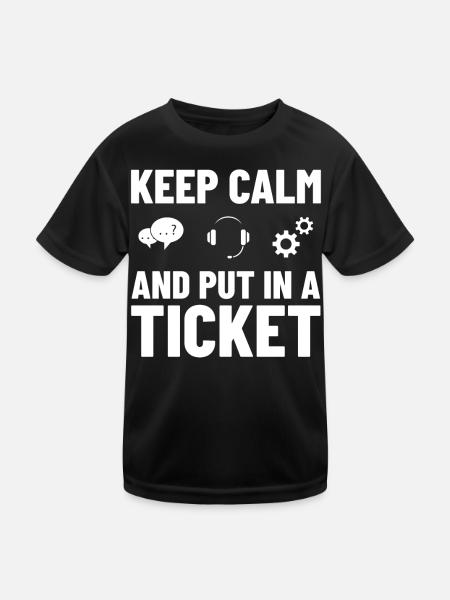 Support technique Assistance technique informatique Helpdesk - T-shirt sport Enfant - noir - Devant