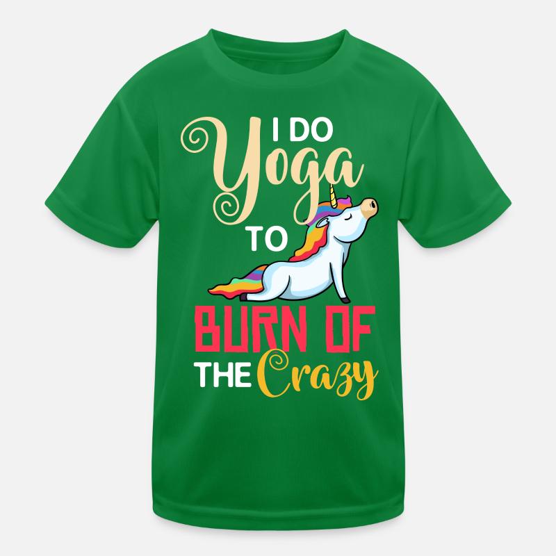 Yoga Unicorn Beginner Workout Quotes Meditation Kids Functional T-Shirt