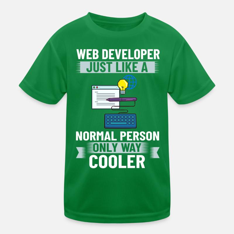 Web Entwicklung Webentwickler Entwickler Manager Kinder Funktions-T-Shirt