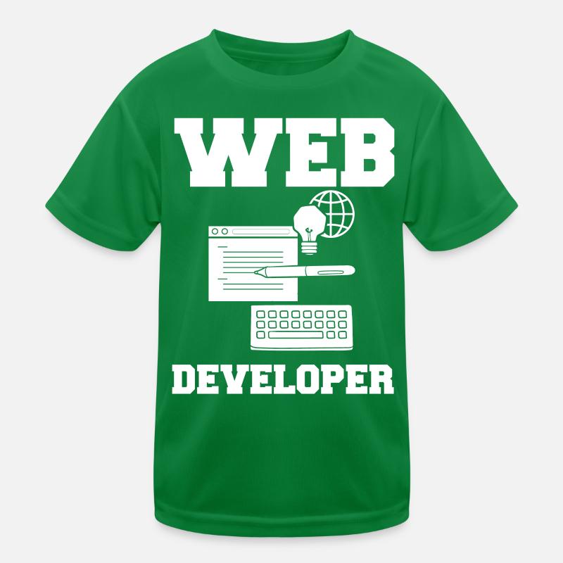 Web Entwicklung Webentwickler Entwickler Manager Kinder Funktions-T-Shirt