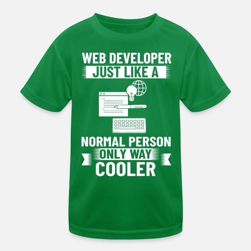 Web Entwicklung Webentwickler Entwickler Manager Kinder Funktions-T-Shirt