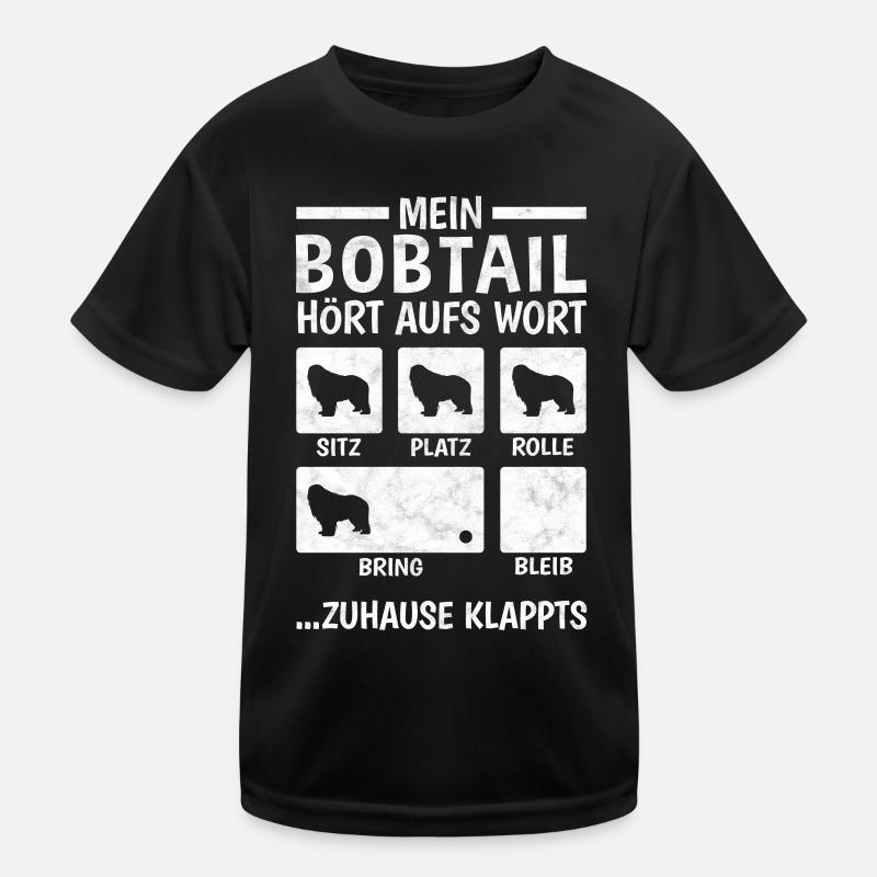 Bobtail Hundetricks altenglischer Schäferhund Kinder Funktions-T-Shirt