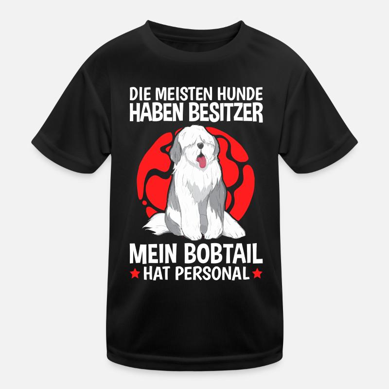 Bobtail hat Personal altenglischer Schäferhund Kinder Funktions-T-Shirt