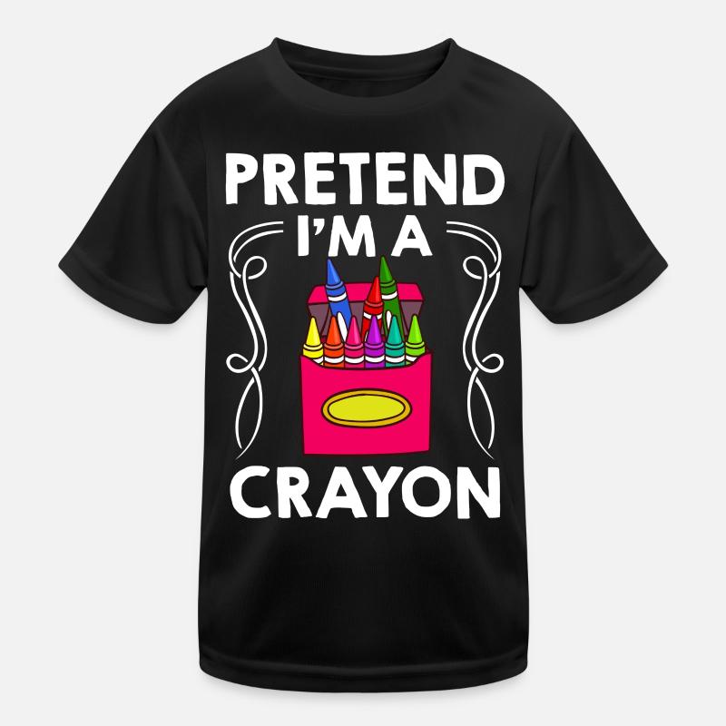 Crayon Box Colored Pencil Wax Case Wax Crayon Kids Functional T-Shirt