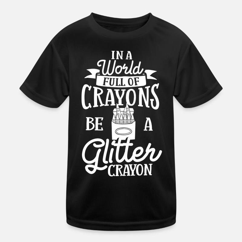 Crayon Box Colored Pencil Wax Case Wax Crayon Kids Functional T-Shirt