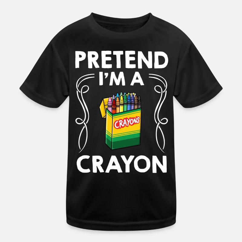 Crayon Box Colored Pencil Wax Case Wax Crayon Kids Functional T-Shirt