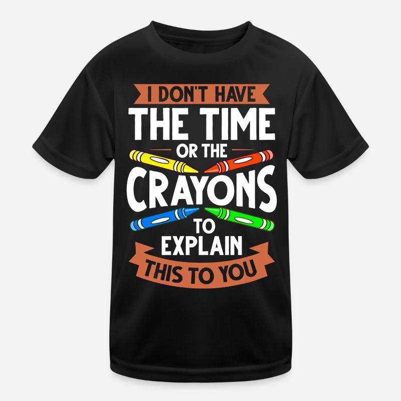 Crayon Box Colored Pencil Wax Case Wax Crayon Kids Functional T-Shirt