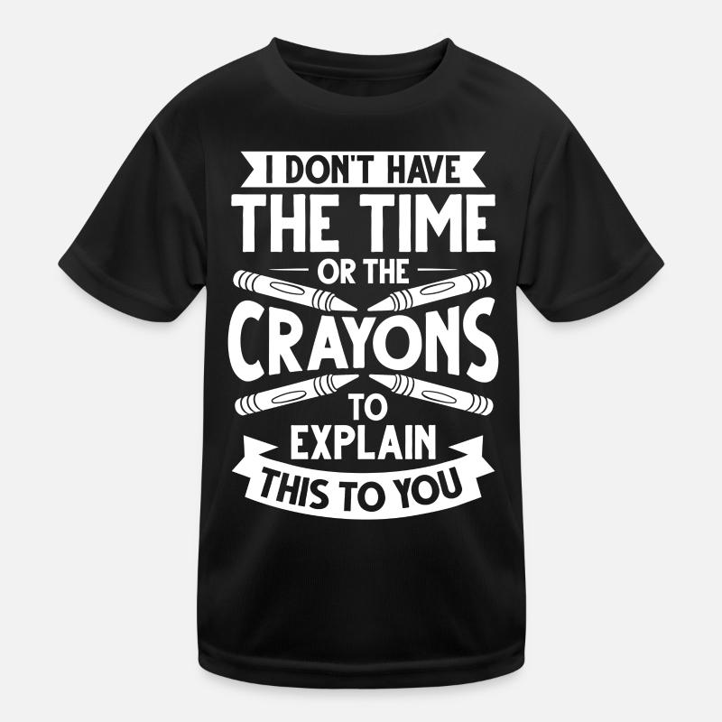 Crayon Box Colored Pencil Wax Case Wax Crayon Kids Functional T-Shirt