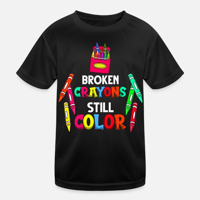 Crayon Box Colored Pencil Wax Case Wax Crayon Kids Functional T-Shirt