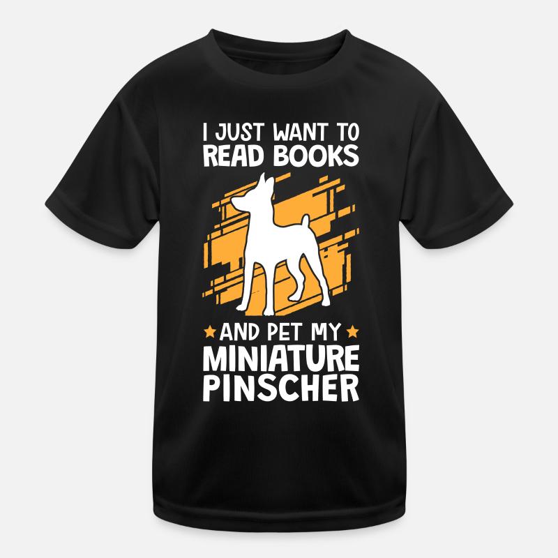 Coup de Pinscher nain et lecture de Pinscher T-shirt sport Enfant