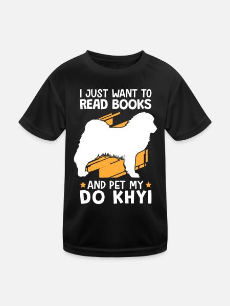 Faites un trait de Khyi et lisez le dogue tibétain - T-shirt sport Enfant - noir - Devant