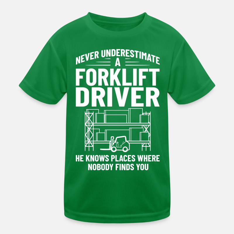 Conducteur de chariot élévateur Élévateur T-shirt sport Enfant