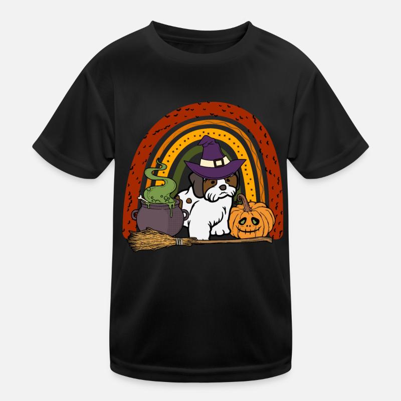 Mignon Shih Tzu Chien d’Halloween T-shirt sport Enfant